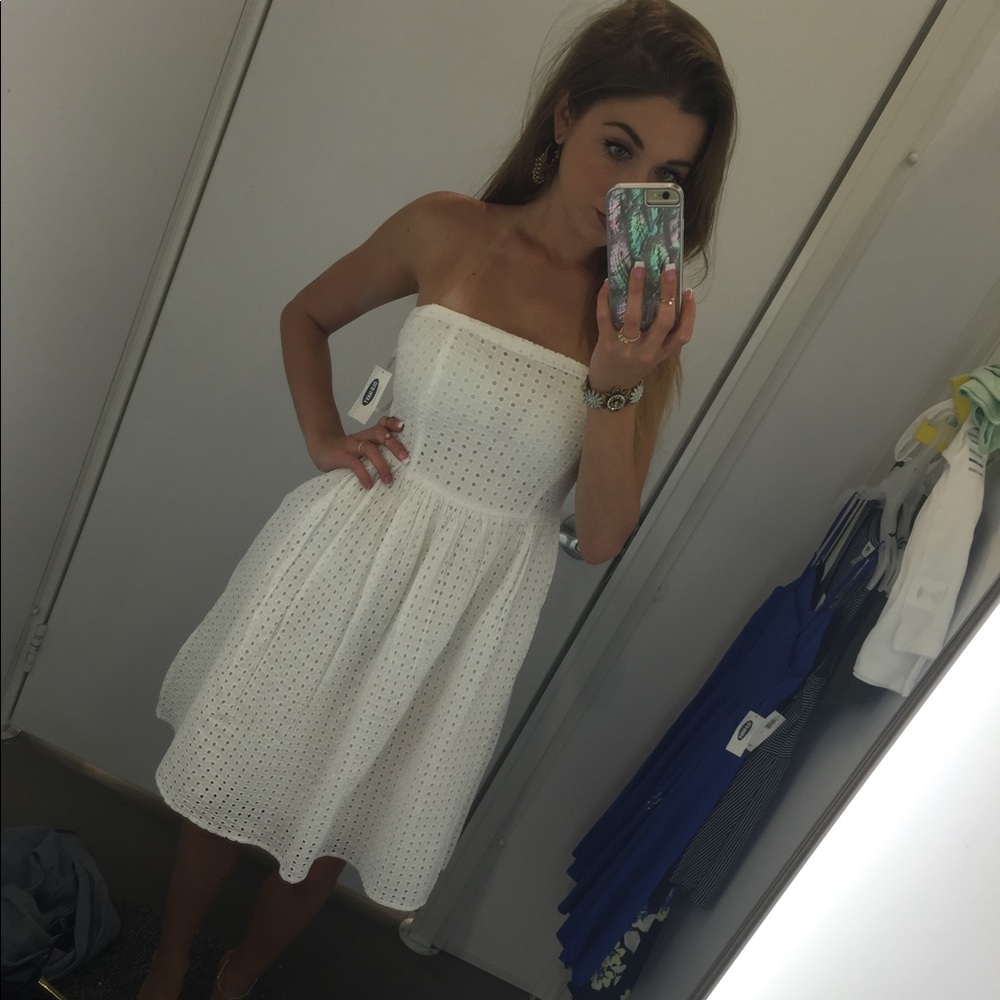 Old Navy Eyelet Strapless Dress
